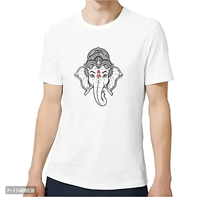 PICRAZEE Ganesha Graphic Printed Microfiber Sweatproof T-Shirts for Casual Wear (Medium, G_1308)