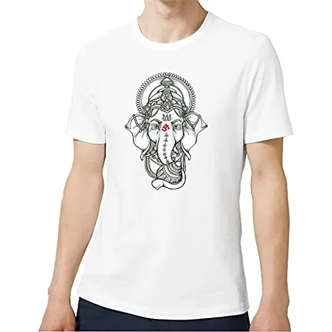 PICRAZEE Lord Ganesh Microfiber Sweatproof T-Shirts for Ganesh Chaturthi | Casual Wear