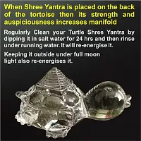 Musthaves Crystal Meru Shree Yantra with Tortoise for Home, Office Brings Prosperity, Wealth, Success, Good Luck (100 GMS, Size 3.5x2x2 inches)-thumb2