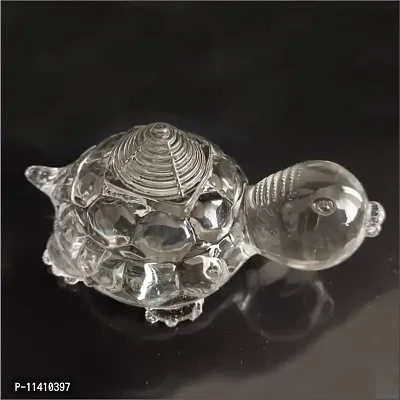 Musthaves Crystal Meru Shree Yantra with Tortoise for Home, Office Brings Prosperity, Wealth, Success, Good Luck (100 GMS, Size 3.5x2x2 inches)-thumb2