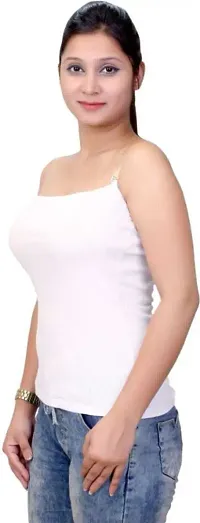 Women's Cotton Fitting Camisole With Transparent Strap ( Pack of 2 )-thumb2