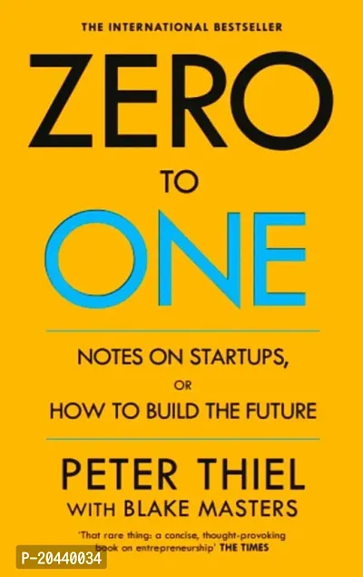 Zero To One Book BY Peter Thiel In English Edition Perfect Paperback
