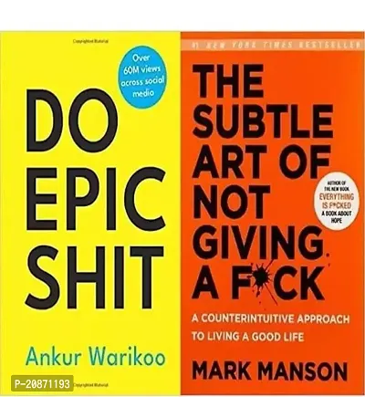 THE SUBTLE ART OF NOT GIVING A F*CK BY MARK MANSON+DO EPIC SHIT BY ANKUR WARIKOO PAPERBACK-thumb0