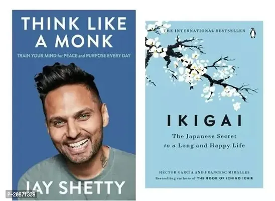 THINK LIKE A MONK BY JAY SHETTY+IKIGAI BY HECTOR GARCIA (PAPERBACK)-thumb0