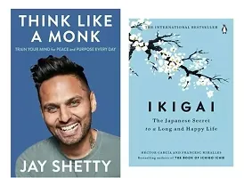 THINK LIKE A MONK BY JAY SHETTY+IKIGAI BY HECTOR GARCIA (PAPERBACK)-thumb1