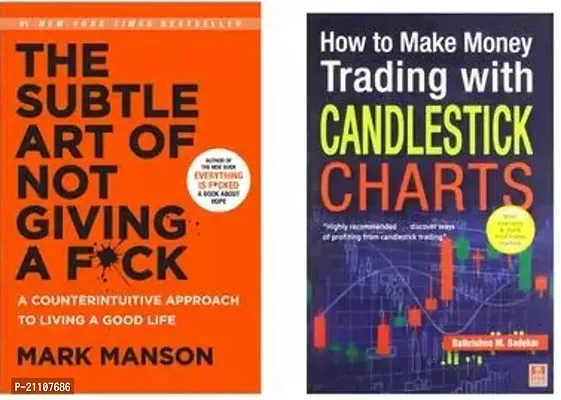 THE SUBTLE ART OF NOT GIVING A BY MARK MANSON +HOW TO MAKE MONEY TRADING WITH CANDLESTICK CHARTS BY BALKRISHNA M. SADEKAR-thumb0