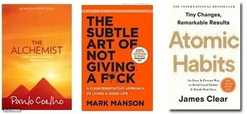 Set Of 3 Books, The Alchemist + The Subtle Art Of Not Giving Fuck  Atomic Habits (Paperback)-thumb0