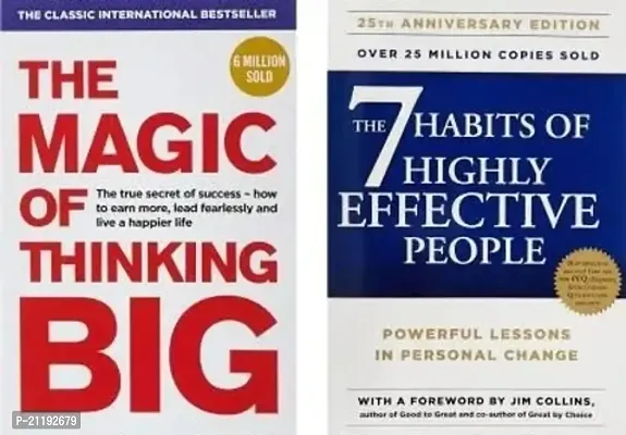 COMBO OF 2 BOOKS The Magic of Thinking Big + The 7 Habits of Highly Effective People (paperback)