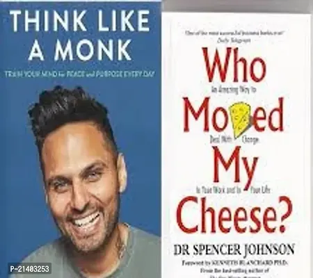 Combo of 2 books, Think Like a Monk + Who Moved My Cheese (Paperback)-thumb0