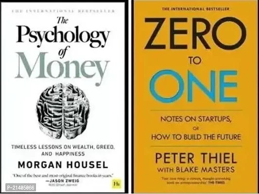 Combo of 2 Books, The Psychology Of Money + Zero To One (Paperback)-thumb0