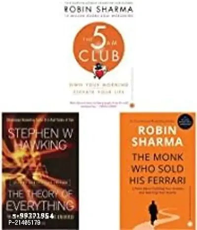 Combo of 3 Books, The 5 AM Club + The Theory of Everything + The Monk Who Sold His Ferrari (Paperback)