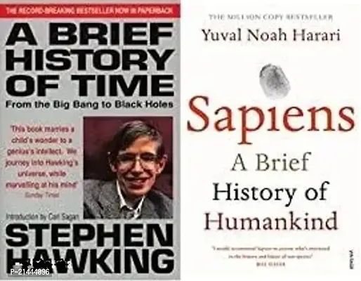 Combo of 2 books,- Sapiens + A Brief History Of Time (Paperback)