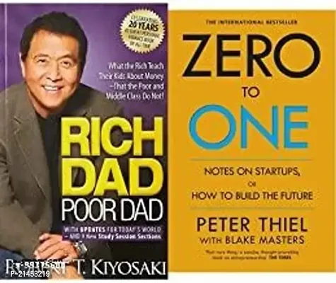 Combo of 2 books,- Rich Dad Poor Dad + Zero to One (Paperback)