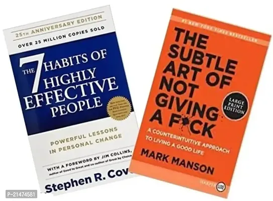 Combo of 2 Books,: The 7 Habits Of Highly Effective People + The Subtle Art Of Not Giving Fuck (Paperback)