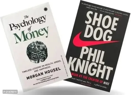 Combo of 2 books: The Psychology Of Money + Shoe Dog  (Paperback, Morgan Housel  Phil knight )