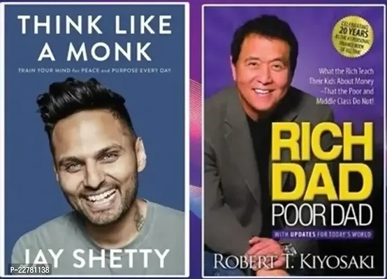 Combo of 2 Books : Think Like a monk, by Jay Shetty +  Rich Dad Poor dad,  by Robert T. Kiyosaki (Paperback)