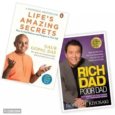 Combo of 2 Book:- Rich Dad Poor Dad + LIFES AMAZING SECRETS (Paperback)-thumb0