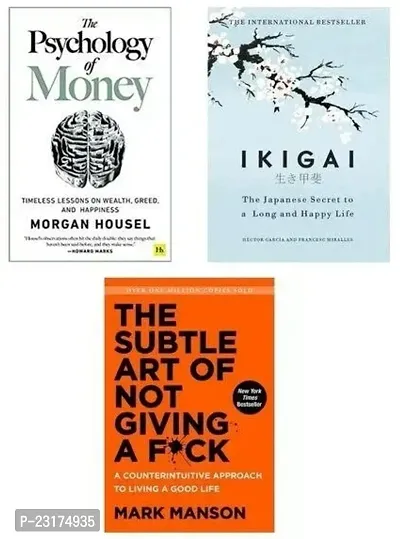 Combo set of 3 books:- The Psychology of Money+ Ikigai + The Subtle Art Of Not Giving A F*ck (Paperback)