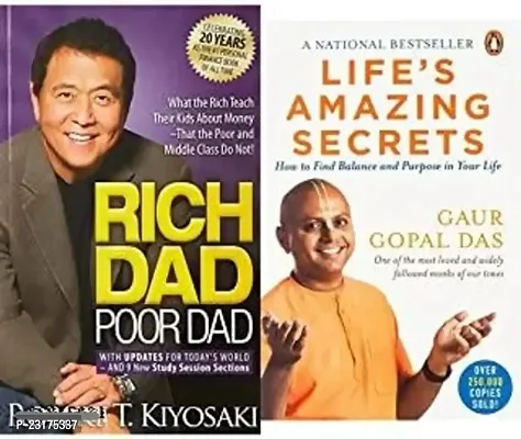 Combo set of 2 Books:- Rich Dad Poor Dad + Life's Amazing Secrets (Paperback)-thumb0