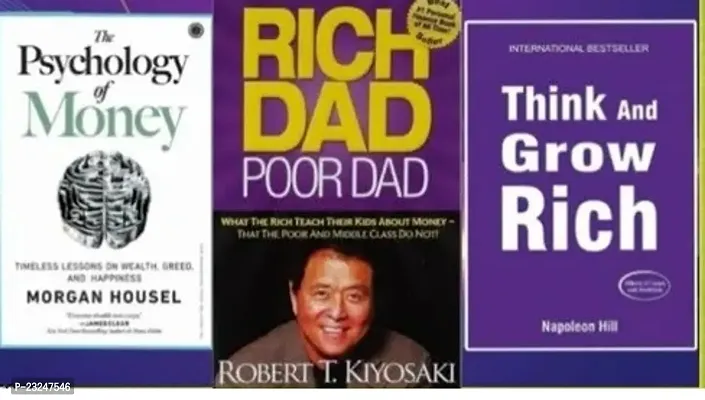 Combo set of 3 Books:- The Psychology Of Money + Think And Grow Rich + Rich Dad Poor Dad (Paperback)