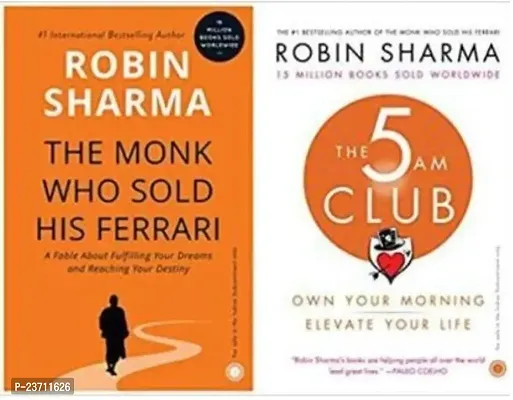 Combo Set Of 2 Books:- The 5 AM Club +The Monk Who Sold His Ferrari (Paperback)-thumb0