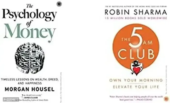 Combo set of 2 Books:- The Psychology of Money + The 5 AM Club (Paperback)