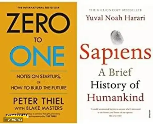 Combo set of 2 books:- Zero to One + Sapiens: A Brief History of Humankind (Paperback)