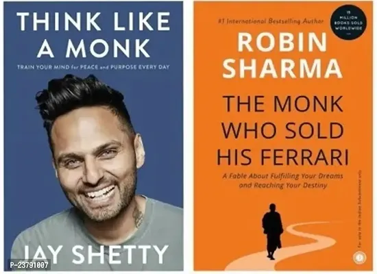 Combo set of 2 Books:- Think Like a Monk + The Monk Who Sold His Ferrari (Paperback)-thumb0