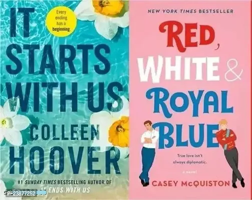 Combo set of 2 Books:- It Start With Us + Red White  Royal Blue (Paperback, Colleen Hoover  Casey McQuiston)