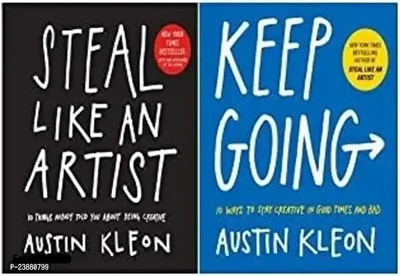 Combo set of 2 Books:- Steal Like An Artist + Keep Going (Paperback, Austin Kleon)