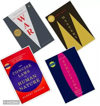 Combo set of 4 Books:- The Art of Seduction +The 33  Strategies Of War + Mastery + The Concise Laws Of Human Nature (Paperback)-thumb0