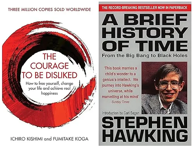 Combo set of 2 Books:- The Courage To Be Disliked + A Brief History Of Time  (Paperback)