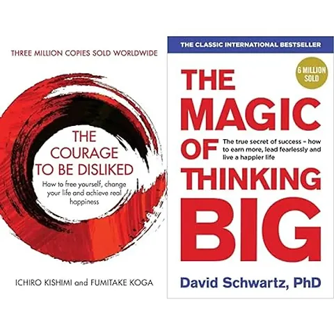 Combo set of 2 Books:- The Courage To Be Disliked + The Magic Of Thinking Big (Paperback)