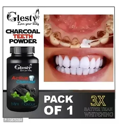 Organic Glesty Charcoal Teeth Whitning Powder
