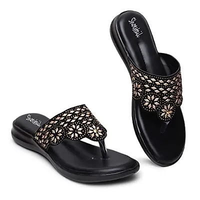 Shoestail Women's Flip-Flops & Slippers | Ortho Comfortable Chappal for Women & Girls | Comfortable & Stylish | Diabetic & Orthopedic Footwear, Good for Knee & Foot Pain (numeric_8)