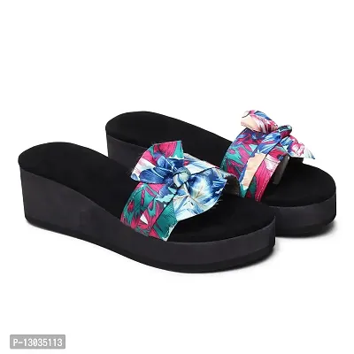 Shoestail Stylish slides slippers | flip flops heels | fashion slippers? (Blue, numeric_8)-thumb0