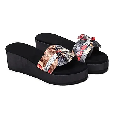 Shoestail Stylish slides slippers | flip flops heels | fashion slippers? (Multi, numeric_6)
