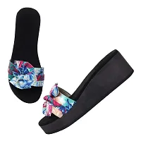 Shoestail Stylish slides slippers | flip flops heels | fashion slippers? (Blue, numeric_8)-thumb1