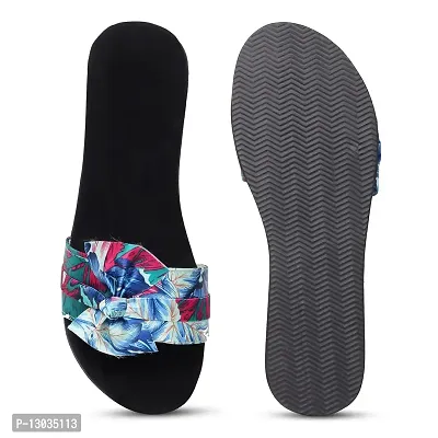 Shoestail Stylish slides slippers | flip flops heels | fashion slippers? (Blue, numeric_8)-thumb5