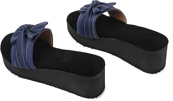 Shoestail Stylish slides slippers | flip flops heels | fashion slippers (Blue, numeric_8)-thumb4