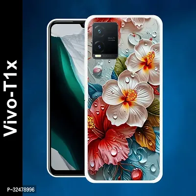 Stylish Silicon Back Case Cover for VIVO T1X 5G-thumb0