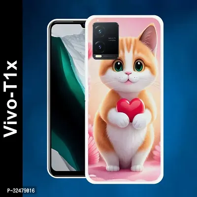 Stylish Silicon Back Case Cover for VIVO T1X 5G