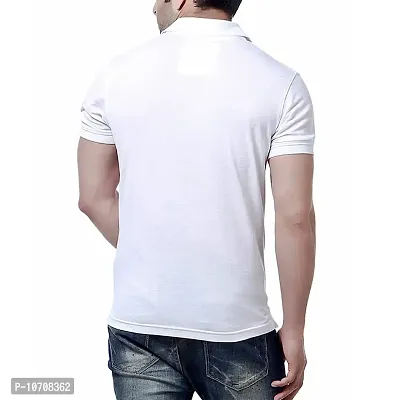 Pubg Printed White Collar T-Shirt (X-Large)-thumb2