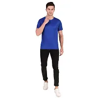 Classic Polyester Solid Tshirt for Men, Pack of 4-thumb3