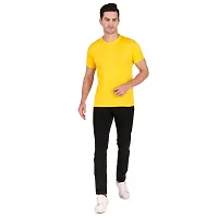 Classic Polyester Solid Tshirt for Men, Pack of 4-thumb2