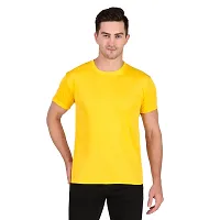 Classic Polyester Solid Tshirt for Men, Pack of 4-thumb3