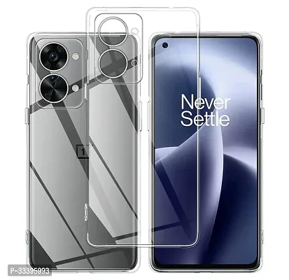 CASEPie Clear Back Case Cover for OnePlus Nord 2T 5G | Shockproof Design | Camera Protection Bump | Plain Cover(TPU | Transparent)-thumb0