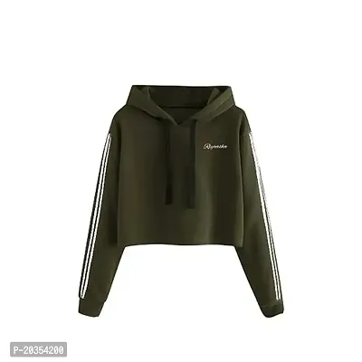 Riyaasha Fashionable Crop hoodie's for Women/Girl-thumb0