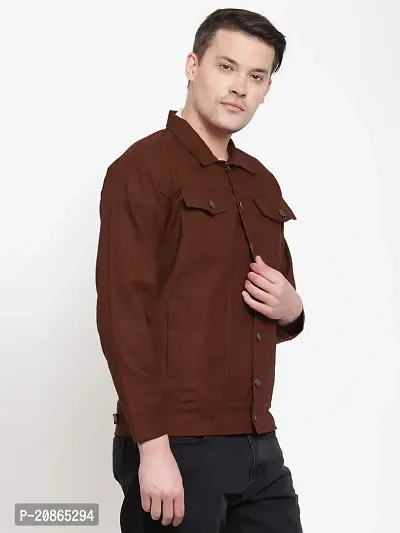 VOXATI Men's Slim Fit Jacket kjtv209-xxxxl_Brown_XXXX-Large-thumb3