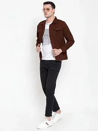 VOXATI Men's Slim Fit Jacket kjtv209-xxxxl_Brown_XXXX-Large-thumb1